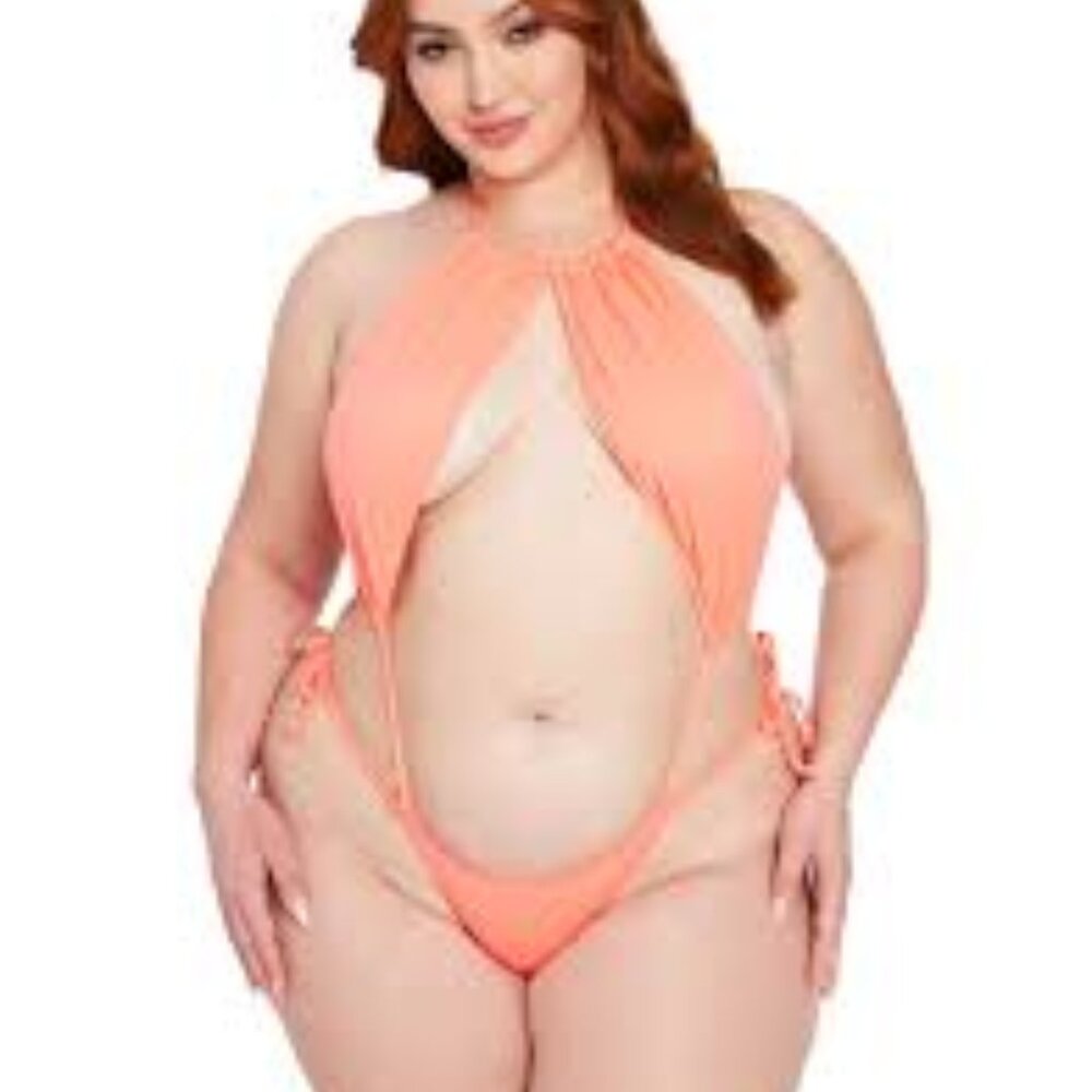 NWT - Fredericks of Hollywood Noosa One Piece Multiwear Bikini - S/M